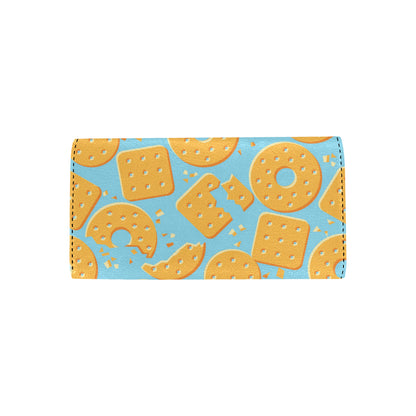 Cracker Pattern Print Design 02 Women's Trifold Wallet