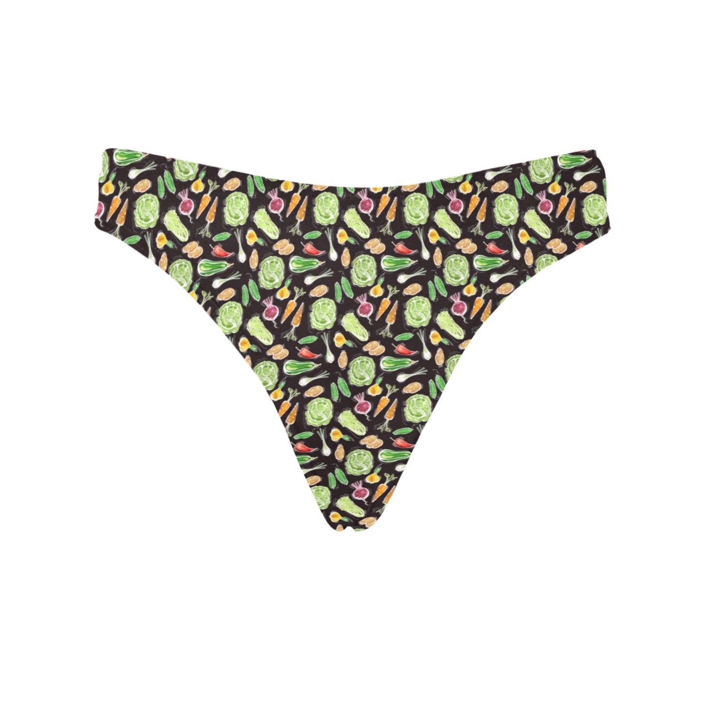 Vegan Draw Themed Design Print Women's Thongs