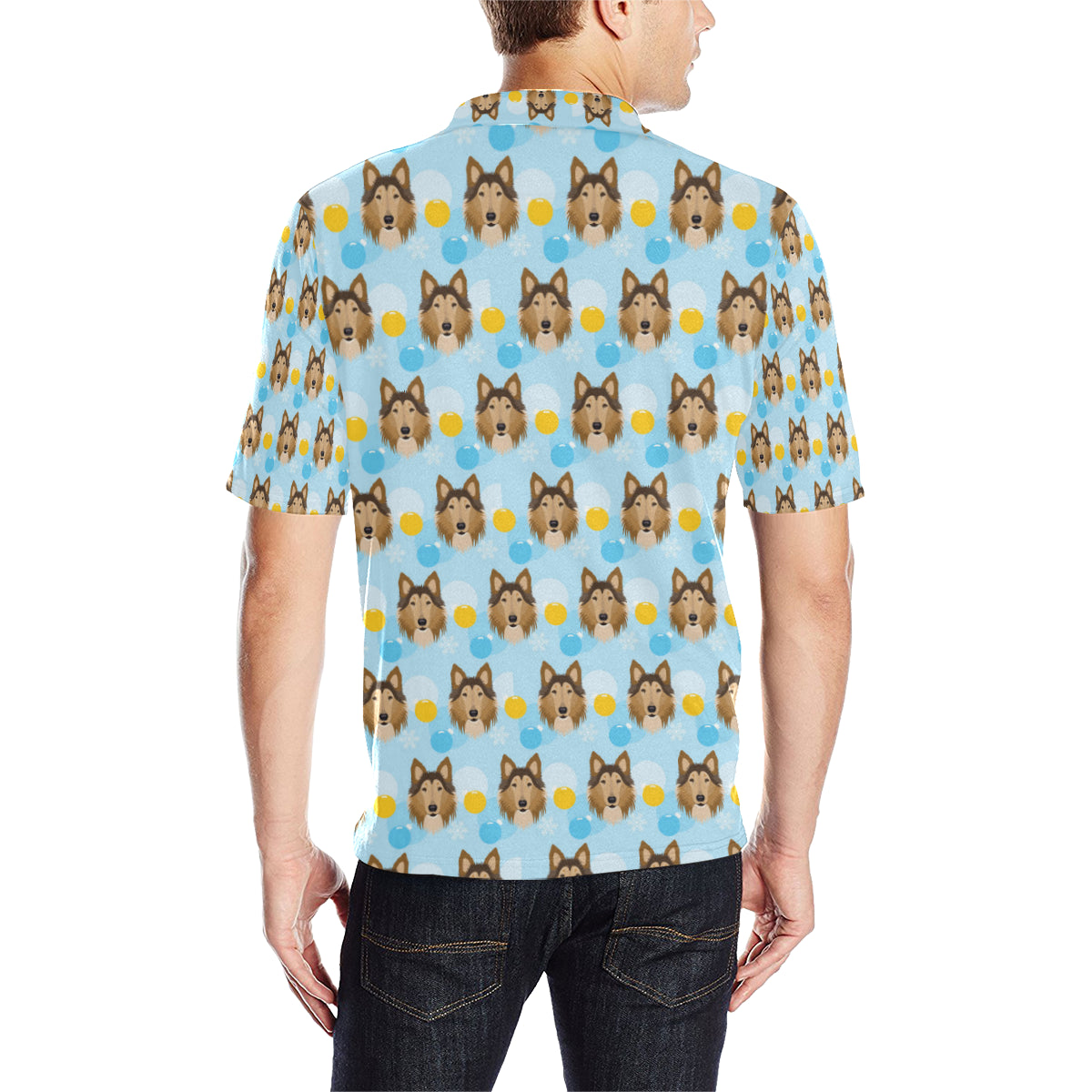 Collies Pattern Print Design 02 Men Polo Shirt