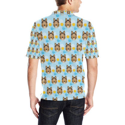 Collies Pattern Print Design 02 Men Polo Shirt