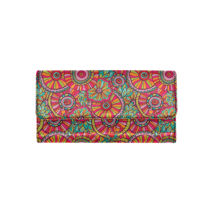Boho Pattern Print Design 01 Women's Trifold Wallet