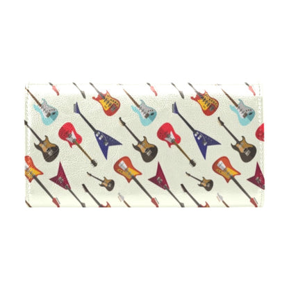 Electric Guitar Print Design LKS404 Women's Trifold Wallet