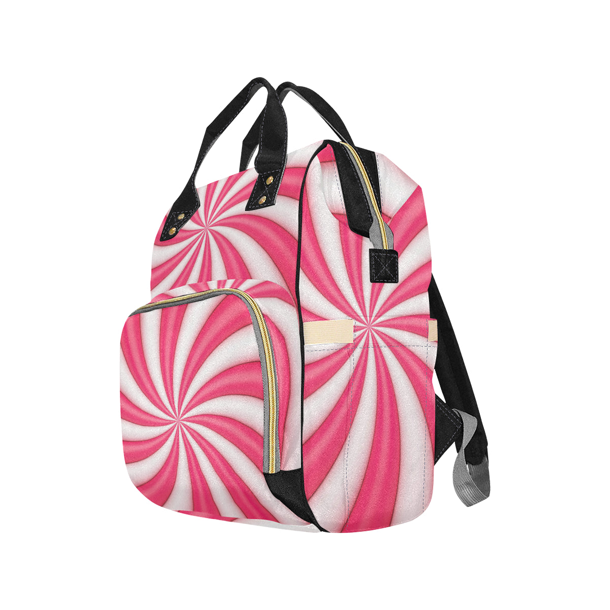 Vortex Twist Swirl Candy Print Diaper Bag Backpack
