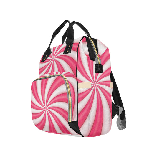 Vortex Twist Swirl Candy Print Diaper Bag Backpack