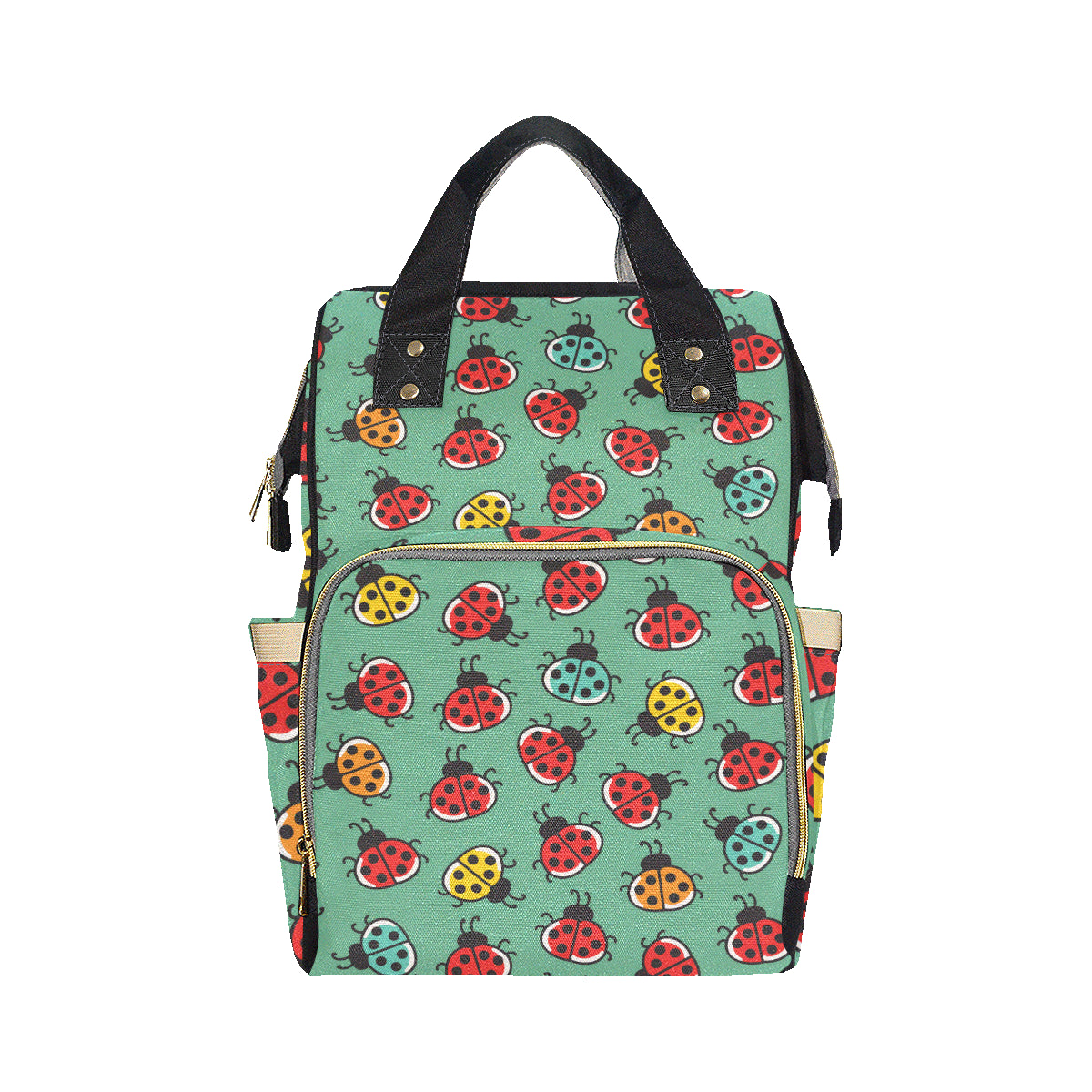 Ladybug Pattern Print Design 02 Diaper Bag Backpack