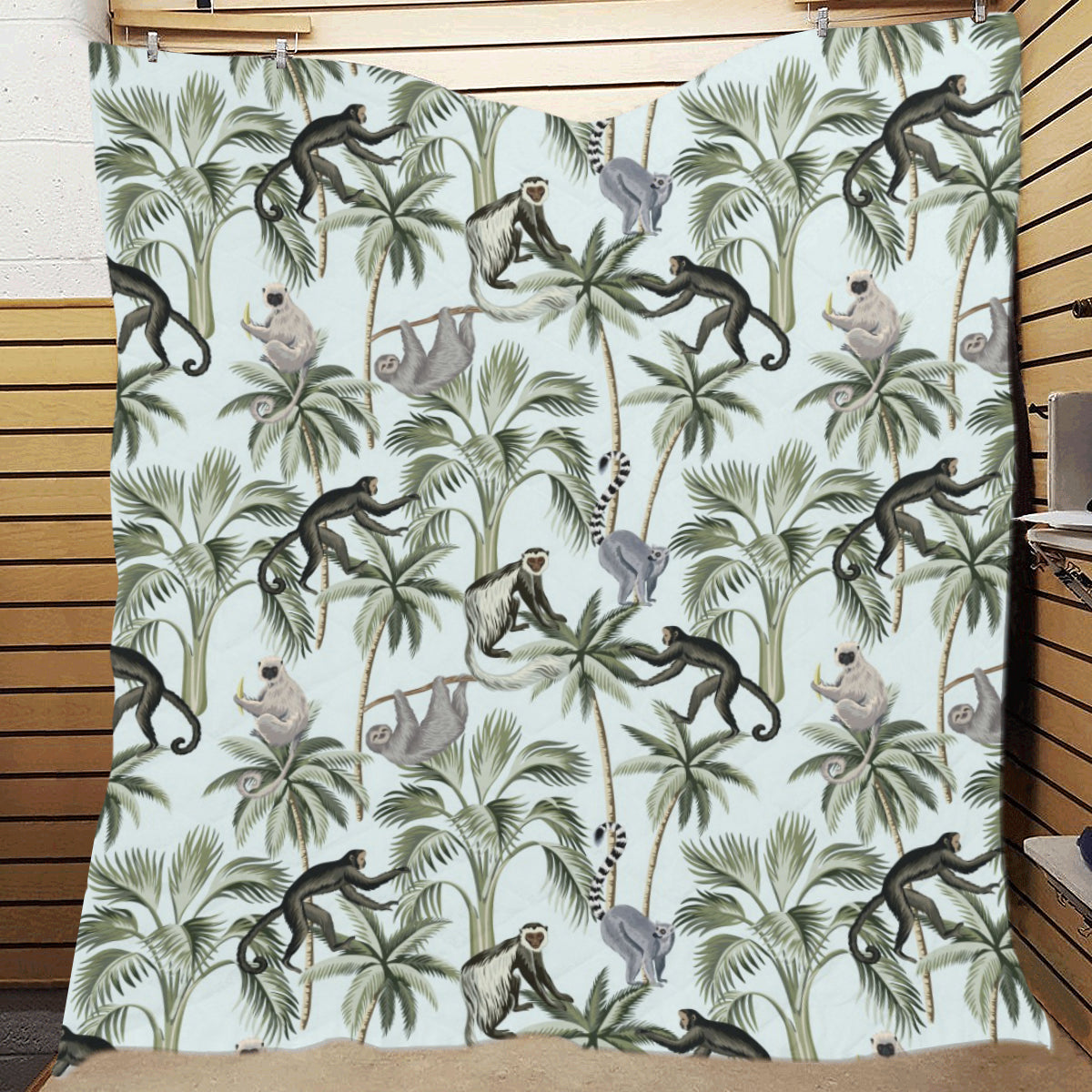 Rainforest Pattern Print Design RF04 Premium Quilt