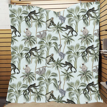 Rainforest Pattern Print Design RF04 Premium Quilt