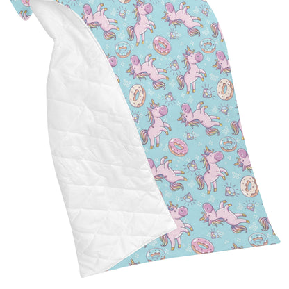 Donut Unicorn Pattern Print Design DN016 Premium Quilt