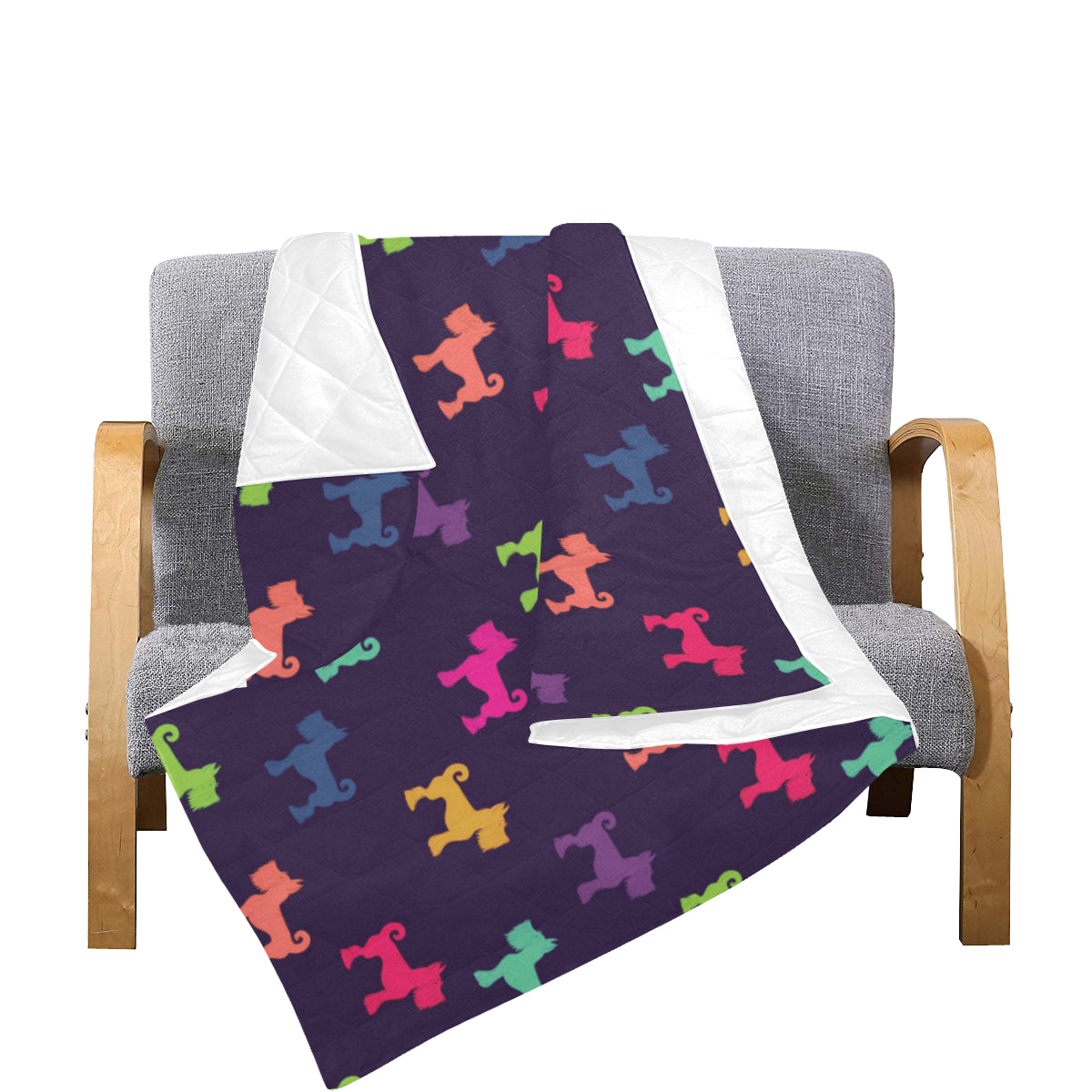 Schnauzers Pattern Print Design A05 Premium Quilt