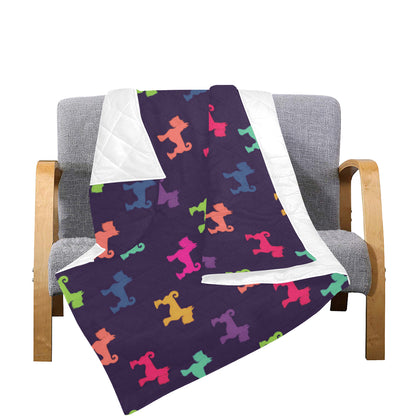 Schnauzers Pattern Print Design A05 Premium Quilt