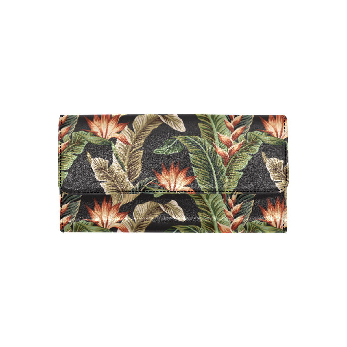 Tropical Flower Pattern Print Design TF014 Women's Trifold Wallet