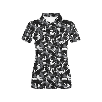 Crow Pattern Print Design 01 Women's Polo Shirt