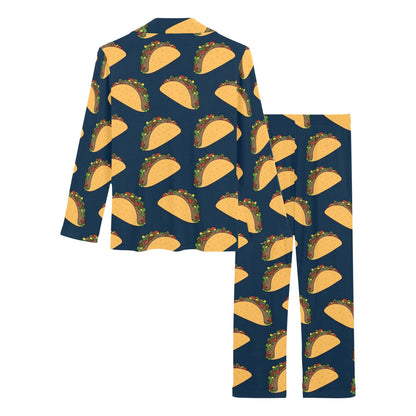 Taco Pattern Print Design TC04 Women's Long Pajama Set