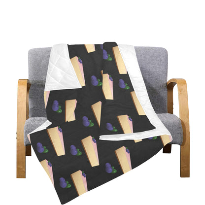 Cheesecake blueberry Pattern Print Design CK01 Premium Quilt