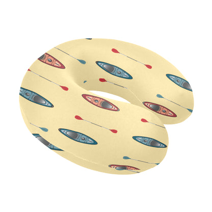 Kayak Pattern Print Design 02 U-Shaped Travel Neck Pillow
