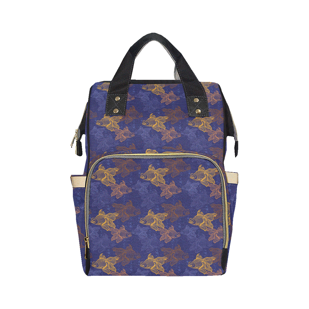 Goldfish Pattern Print Design 01 Diaper Bag Backpack