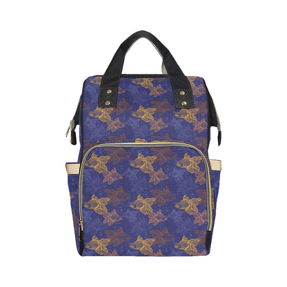 Goldfish Pattern Print Design 01 Diaper Bag Backpack