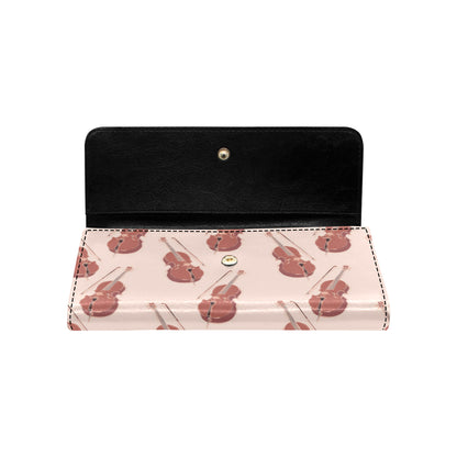 Cello Pattern Print Design 03 Women's Trifold Wallet