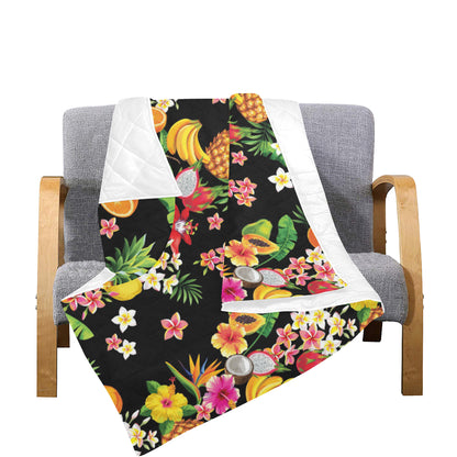 Tropical Fruits Pattern Print Design TF02 Premium Quilt