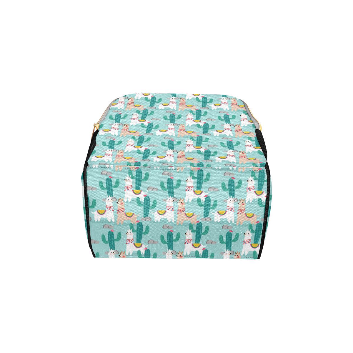 Llama Cactus Pattern Print Design 08 Diaper Bag Backpack