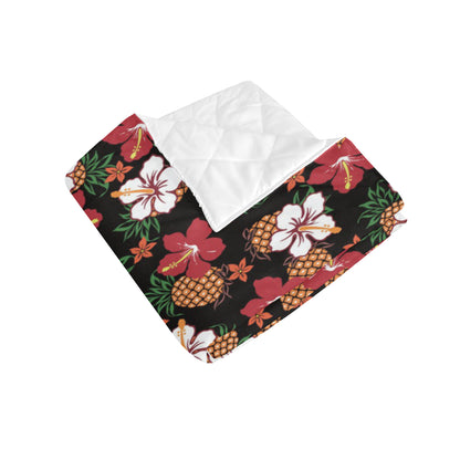 Hawaiian Themed Pattern Print Design H013 Premium Quilt