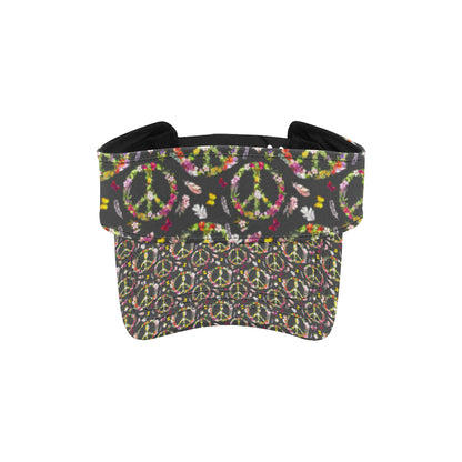 Peace Sign flowers Design Print Unisex Sun Visor