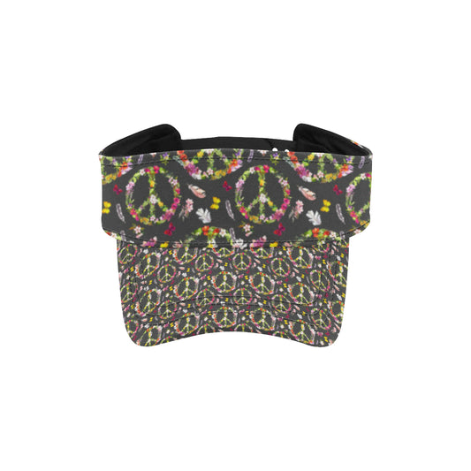 Peace Sign flowers Design Print Unisex Sun Visor