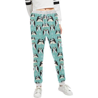 Penguin Love Print Unisex Sweatpants