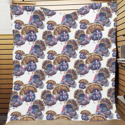 Turkey Pattern Print Design 01 Premium Quilt