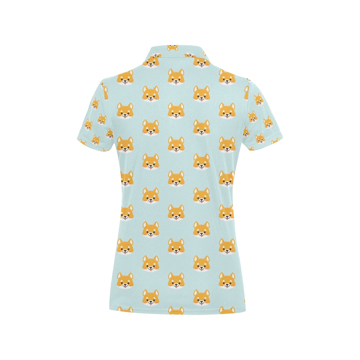 Shiba Inu Print Design LKS301 Women's Polo Shirt