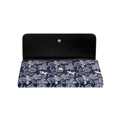 lizard Pattern Print Design 03 Women's Trifold Wallet