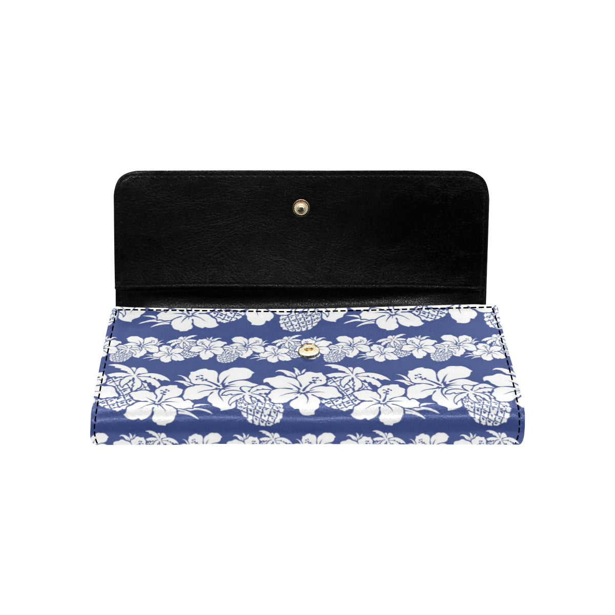 Hawaiian Themed Pattern Print Design H07 Women's Trifold Wallet