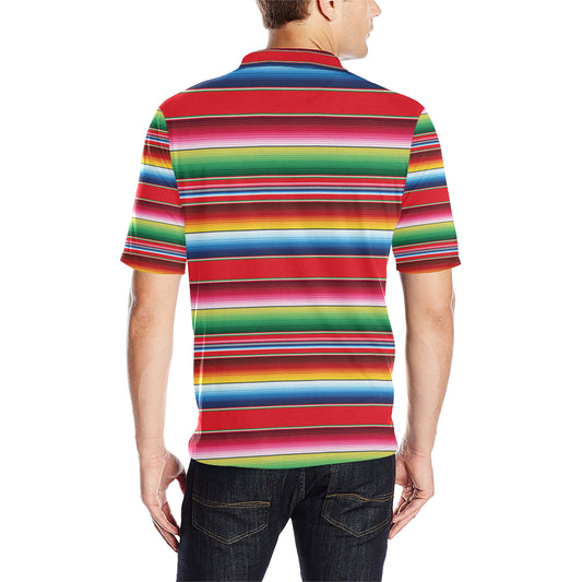 Serape Pattern Men Polo Shirt