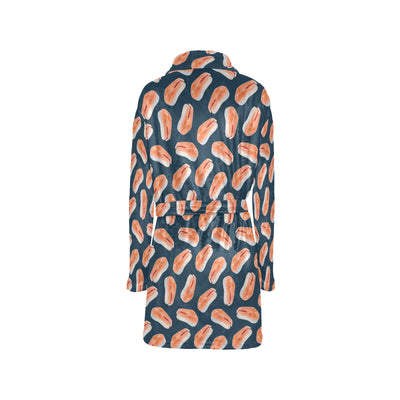 Salmon Steak Print Design LKS306 Women's Fleece Robe