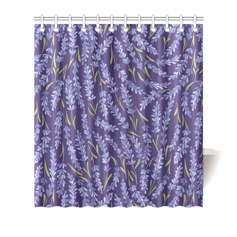 Lavender Pattern Print Design 03 Shower Curtain