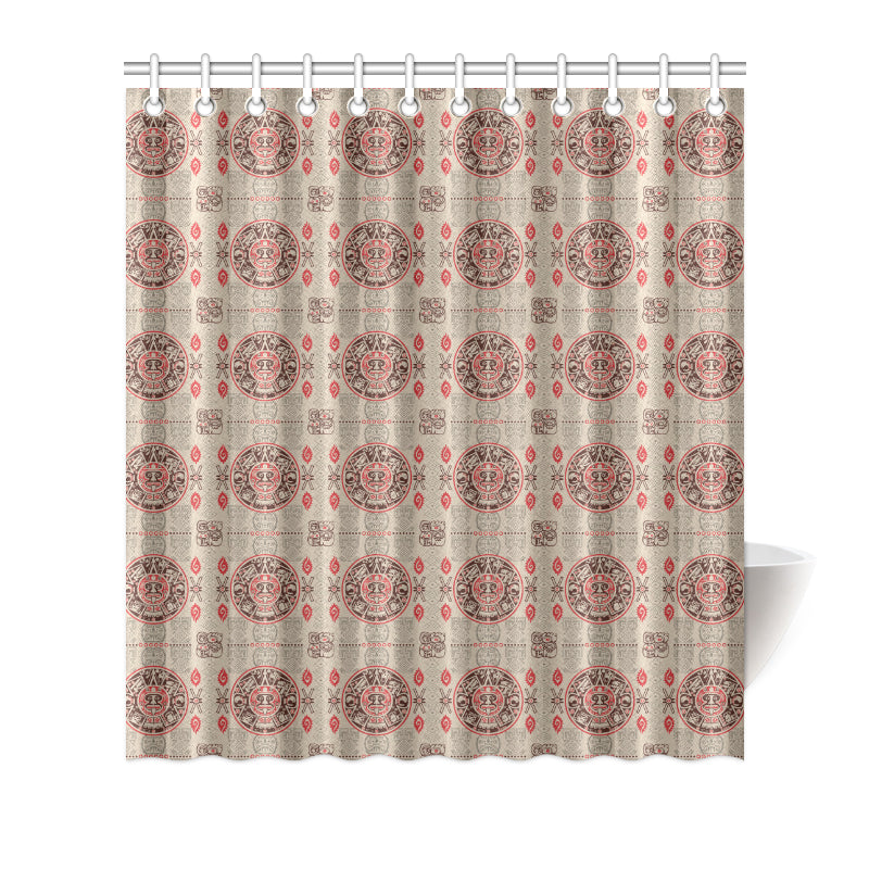 Calendar Aztec Print Pattern Shower Curtain