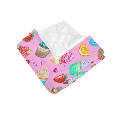 Cupcake Pattern Print Design CP05 Premium Quilt