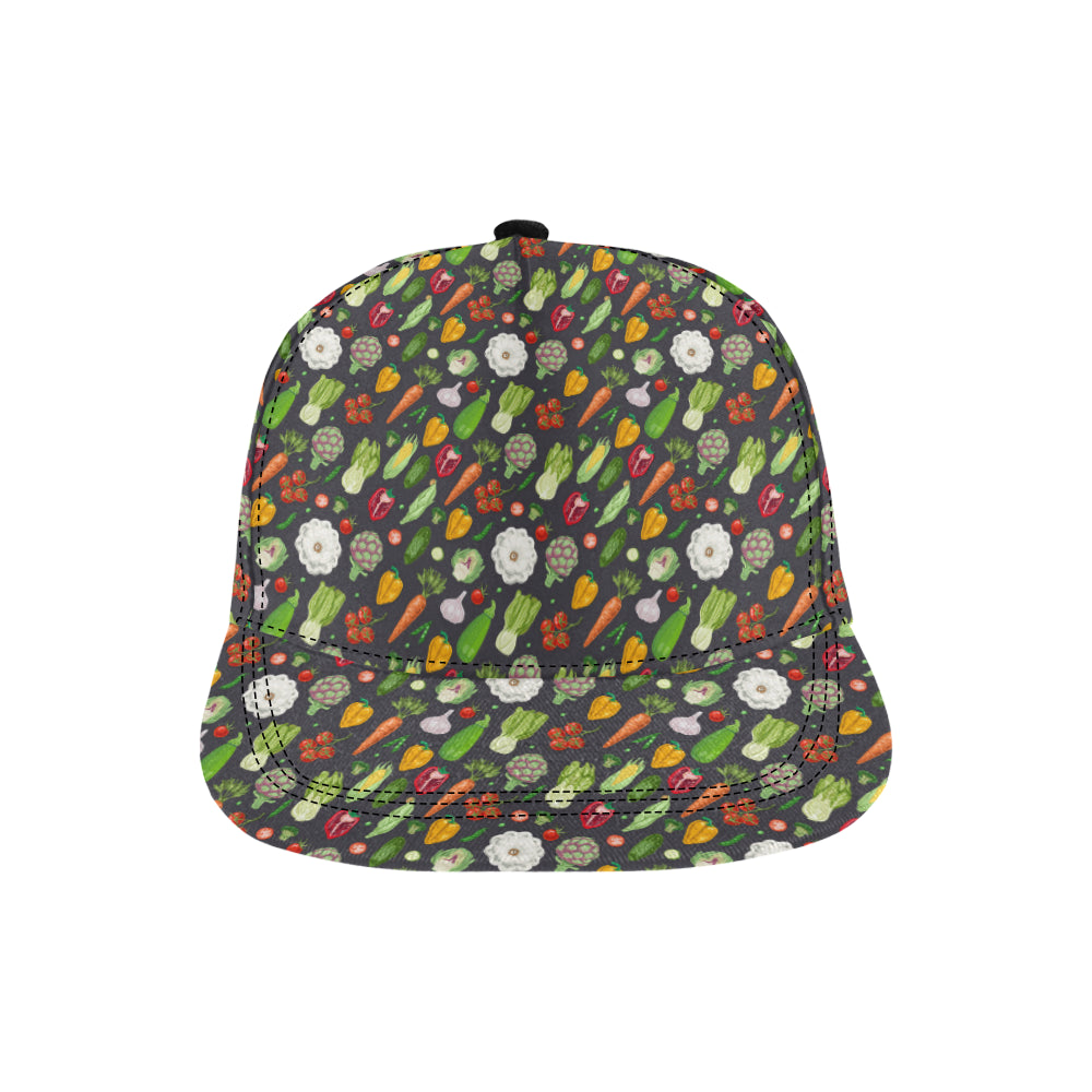 Vegan Pattern Themed Design Print Snapback Cap