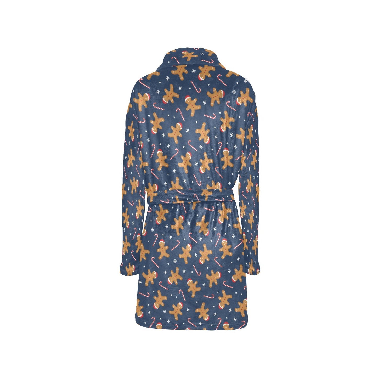 Gingerbread Pattern Print Design 01 Women's Fleece Robe
