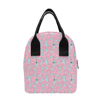 Narwhal Cartoon Cute Print Insulated Lunch Bag