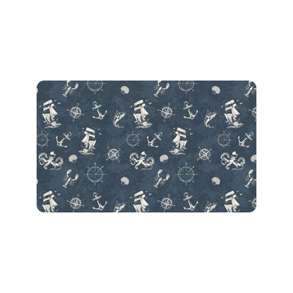 Nautical Sea Themed Print Rubber Doormat