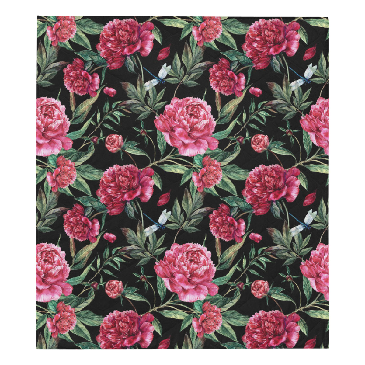 Peony Pattern Print Design PE04 Premium Quilt
