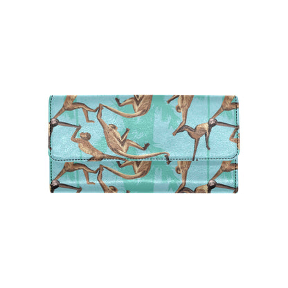 Monkey Pattern Print Design 04 Women's Trifold Wallet