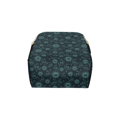 Sun Moon Magic Design Themed Print Diaper Bag Backpack