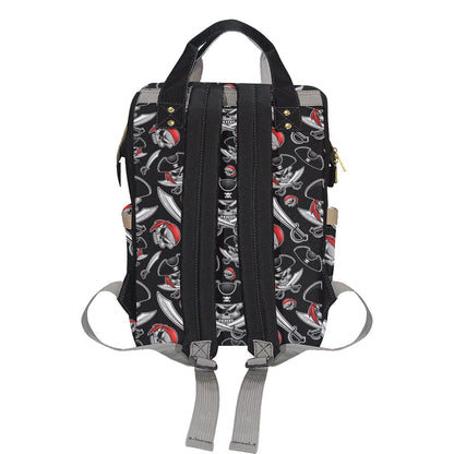 Pirate Pattern Print Design A05 Diaper Bag Backpack