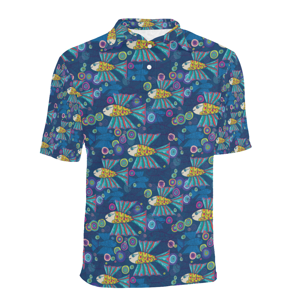 Flying Fish Pattern Print Design 01 Men Polo Shirt
