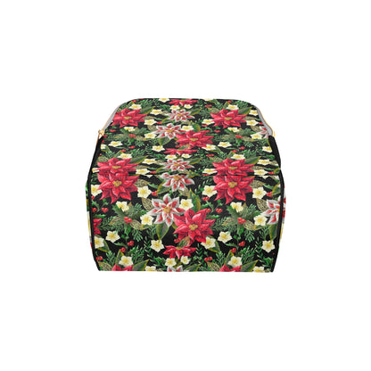 Poinsettia Pattern Print Design POT05 Diaper Bag Backpack