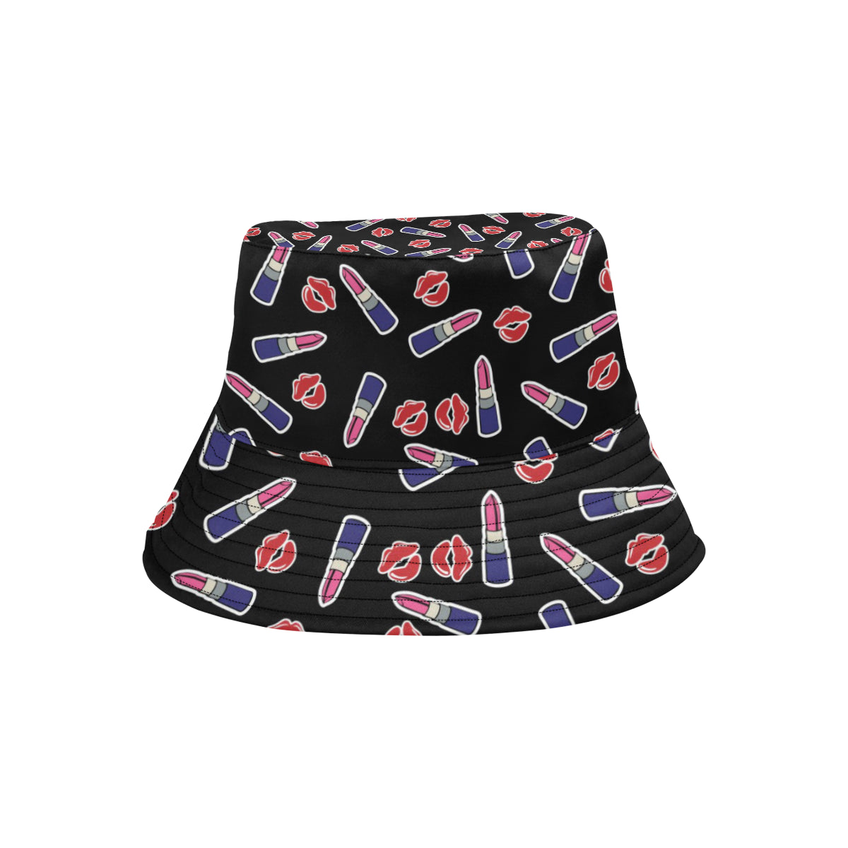 Lipstick Pattern Print Design LT01 Unisex Bucket Hat