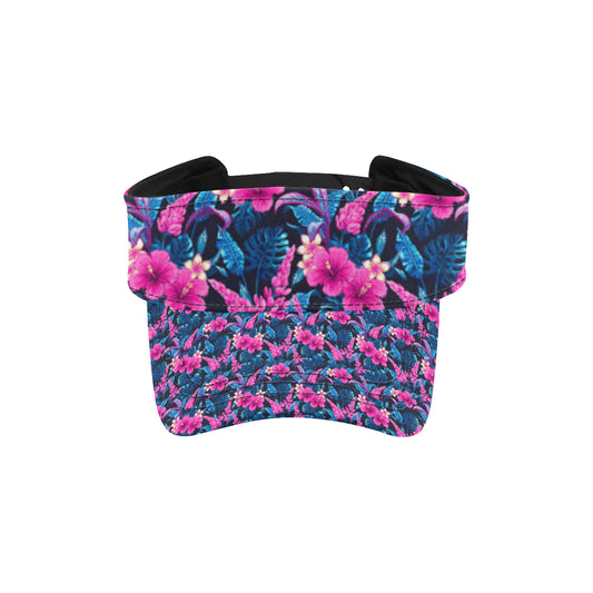 Tropical Folower Pink Themed Print Unisex Sun Visor