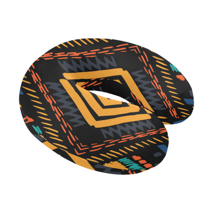 Kente Pattern Print Design 05 U-Shaped Travel Neck Pillow